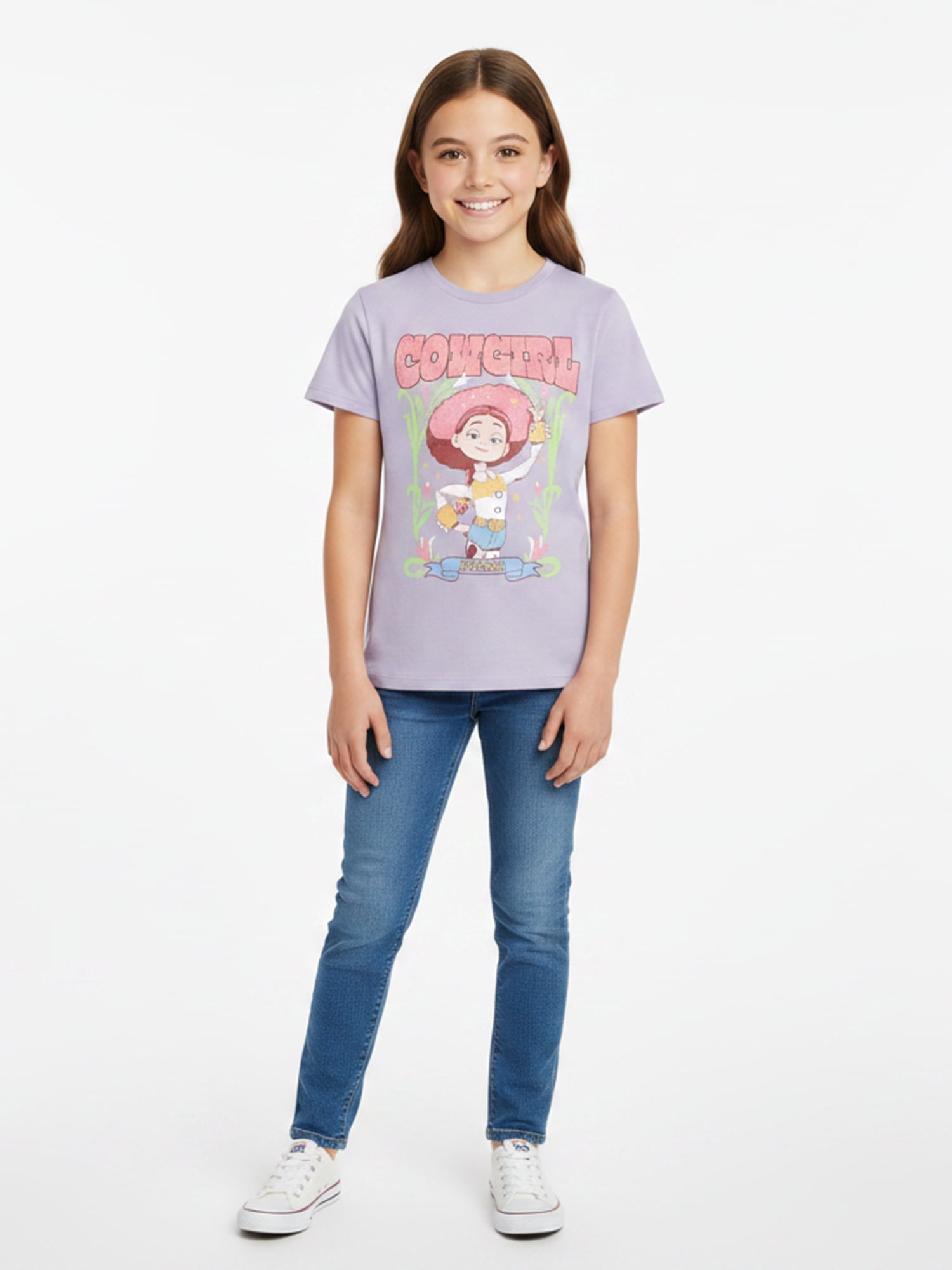 Toy Story, Girls' Short Sleeve T-Shirt, Cowgirl Hat, Sizes 4-18