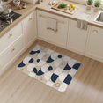 thumbnail image 2 of ODIKA 3'x5' Navy Beige Modern Geometric Abstract Washable Area Rug Contemporary Minimalist Scandinavian Style Bauhaus for Hallway, Laundry Room, Non-Slip, Flatweave, Easy Care, 2 of 7