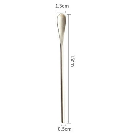 

Winter Savings! Stainless Steel Square Head Long Handle Mixing Stirring Ice Coffee Spoon Ice Cream Dessert Tea Spoon For Picnic Kitchen Bar Ware