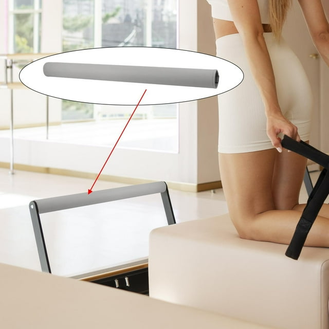 Colaxi Housse de Barre de Reformer Pilates, Manchon de Repose-Pieds pour Équipement de Pilates, Gris