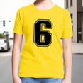 thumbnail image 2 of T Shirt,Boys Graphic Tee With Number Six Print Comfortable Short Sleeve Kids Top for Play School and Daily Activities,Shirt,13-14 Years, 2 of 4