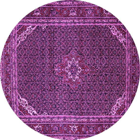 Ahgly Company Indoor Round Persian Purple Traditional Area Rugs, 4' Round