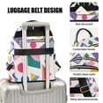 thumbnail image 3 of FORMRS Mini Backpack Purse for Women Travel Daypack Casual Shoulder Bag, Green Retro Shapes, 3 of 7