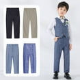 thumbnail image 3 of LYMAYTER Boys Pants for Kids Toddler Slim Fit Single Pants Youth Spring Fall Models Student Performance Host Dress Suit Pants Solid Color Trousers for 1-14years, 3 of 9
