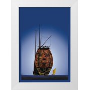 McIntosh, Frank 11x14 White Modern Wood Framed Museum Art Print Titled - Chinese Junks, 1934