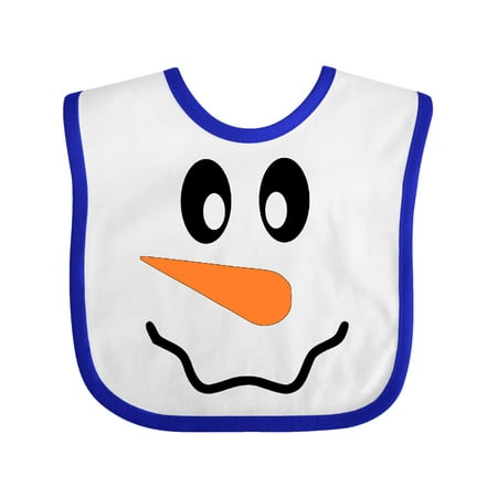

Inktastic Snowman with Carrot Nose and Smile Gift Baby Boy or Baby Girl Bib