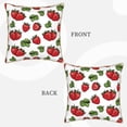 thumbnail image 3 of Xecao Hand Drawn Strawberry Print Soft Velvet Decorative Throw Pillow Covers, Square Cushion Cases for Bed, Sofa, Living Room, Car, and Indoor Outdoor Use-16"x16", 3 of 8