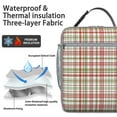thumbnail image 4 of Premium Insulated Plaid Lunch Box for Men & - Reusable Lunch Bag with,Hour Temperature Retention, Compact & Lightweight Design for Office, Work, Picnic, Travel - Durable Lunch Tote for Adults., 4 of 5