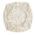 thumbnail image 4 of Fundas elásticas para sillas de oficina, fundas protectoras de asiento de silla, de spandex, extraíbles y elásticas. Crema, 4 of 8