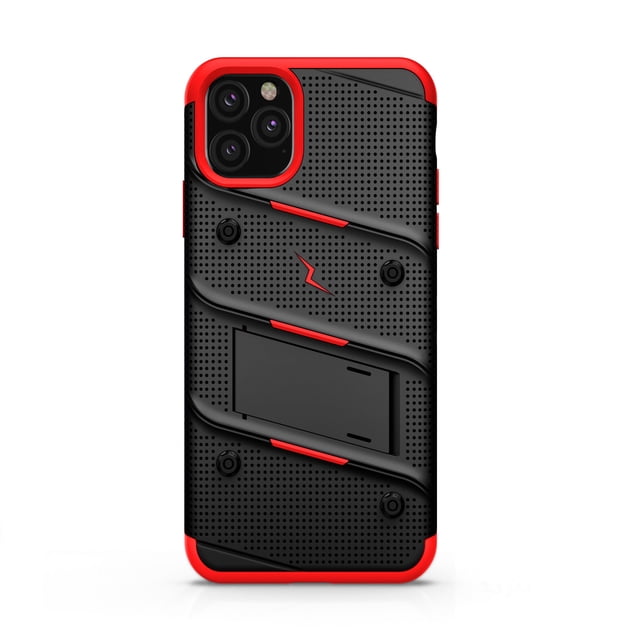 Funda Zizo Bolt para iPhone 11 Pro Negro / Rojo Uso Rudo con Clip y Mica