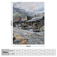 thumbnail image 4 of Orinice Old Western Town Wooden Buildings Wagons Theme Warm Lightweight Soft Fleece Blanket All Seasons - Multiple Sizes Available 60x80in, 4 of 6