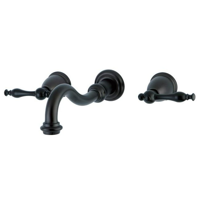 8 in. Wall Mount Sink Faucet with Handle, Oil Rubbed Bronze