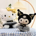 thumbnail image 4 of Juguetes de peluche de Anime Sanrio para niñas, 24cm, negro, dorado, Kulomi, PP, algodón, Kawaii, Hello Kitty, accesorios para muñecas, regalos de cumpleaños, 4 of 4