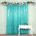thumbnail image 2 of Efavormart 8ft Turquoise Sequin Photo Booth Backdrop Photography Backdrop With Rod Pockets, 2 of 11