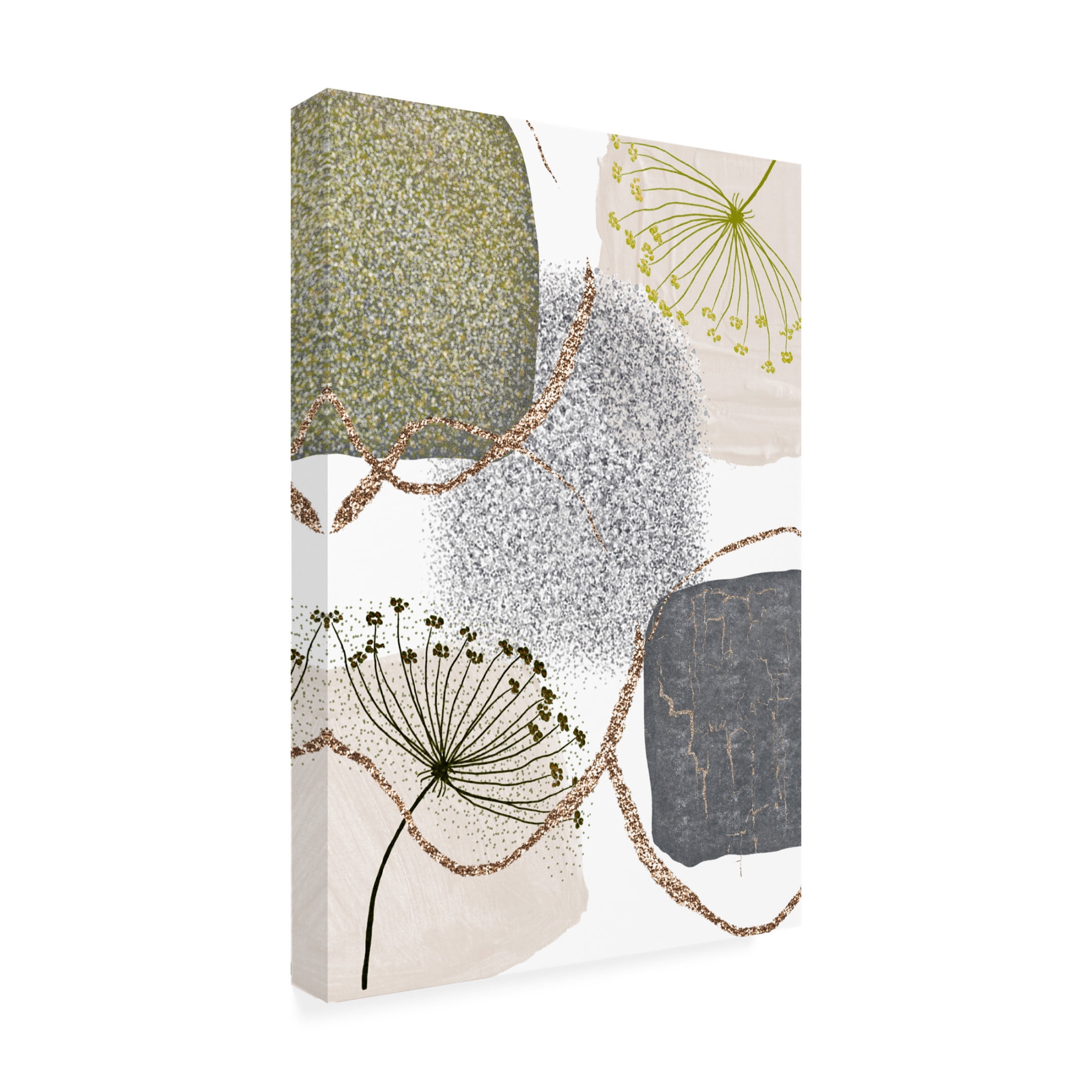 Trademark Fine Art Sally Ann Moss Green Grey 1 Canvas Wall Art