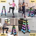thumbnail image 3 of Troxlin Dumbbell Rack 5-Tier – Heavy-Duty Weight Storage Stand for Home Gym, Padded Slots & Black Steel Frame (Dumbbells Not Included), 3 of 8