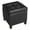 Black, variant on 18" Square Storage Ottoman with Wheels, Faux Leather Tufted Footstool, Rolling Foot Rest for Living Room, Bedroom, Black