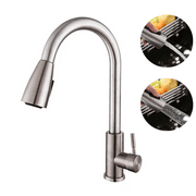 Kitchen Faucet with Pull Down Sprayer High Arc Single Handle Kitchen Sink Faucets Premium Brushed Nickel