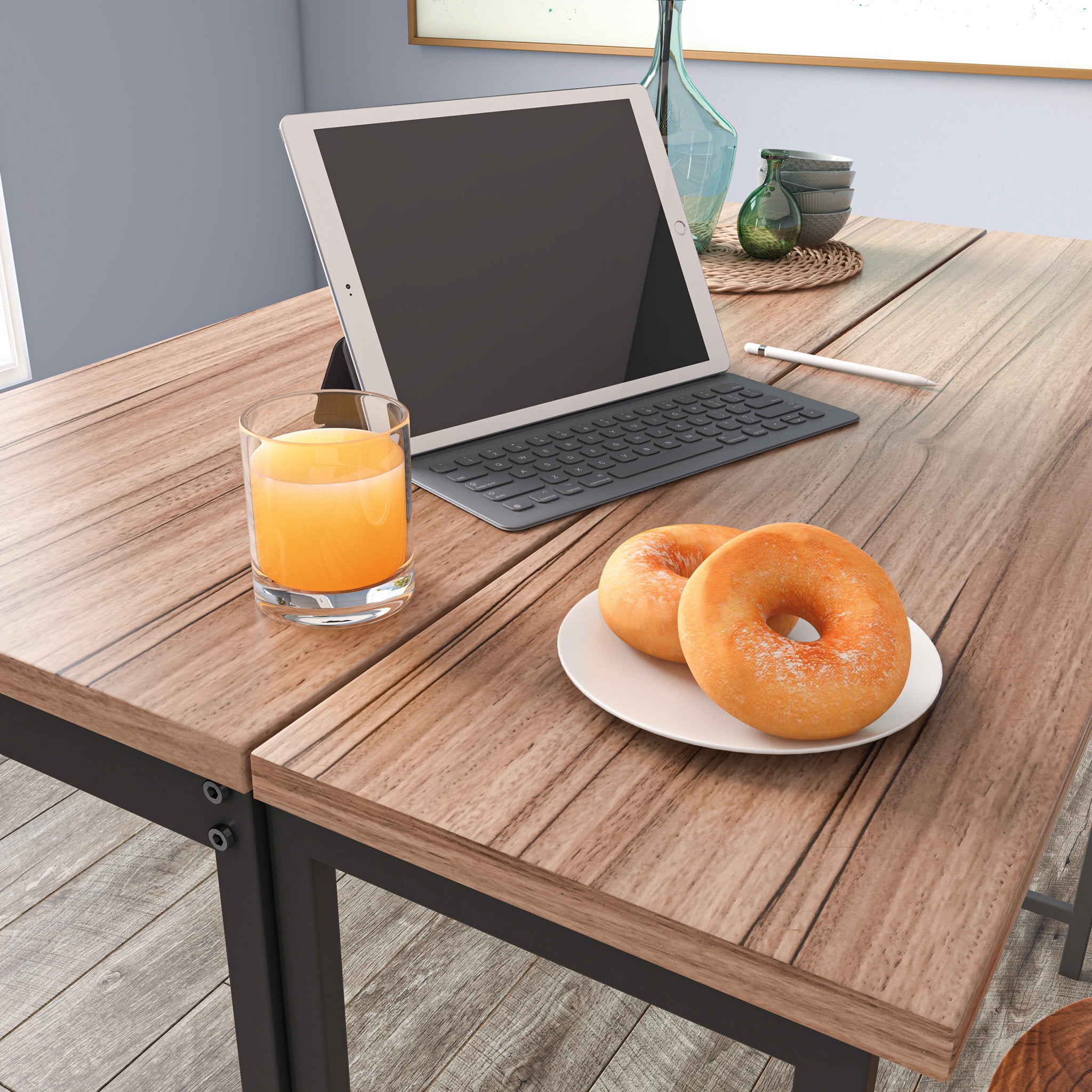 Sauder North Avenue Modern Drop Leaf Table, Sindoori Mango Finish