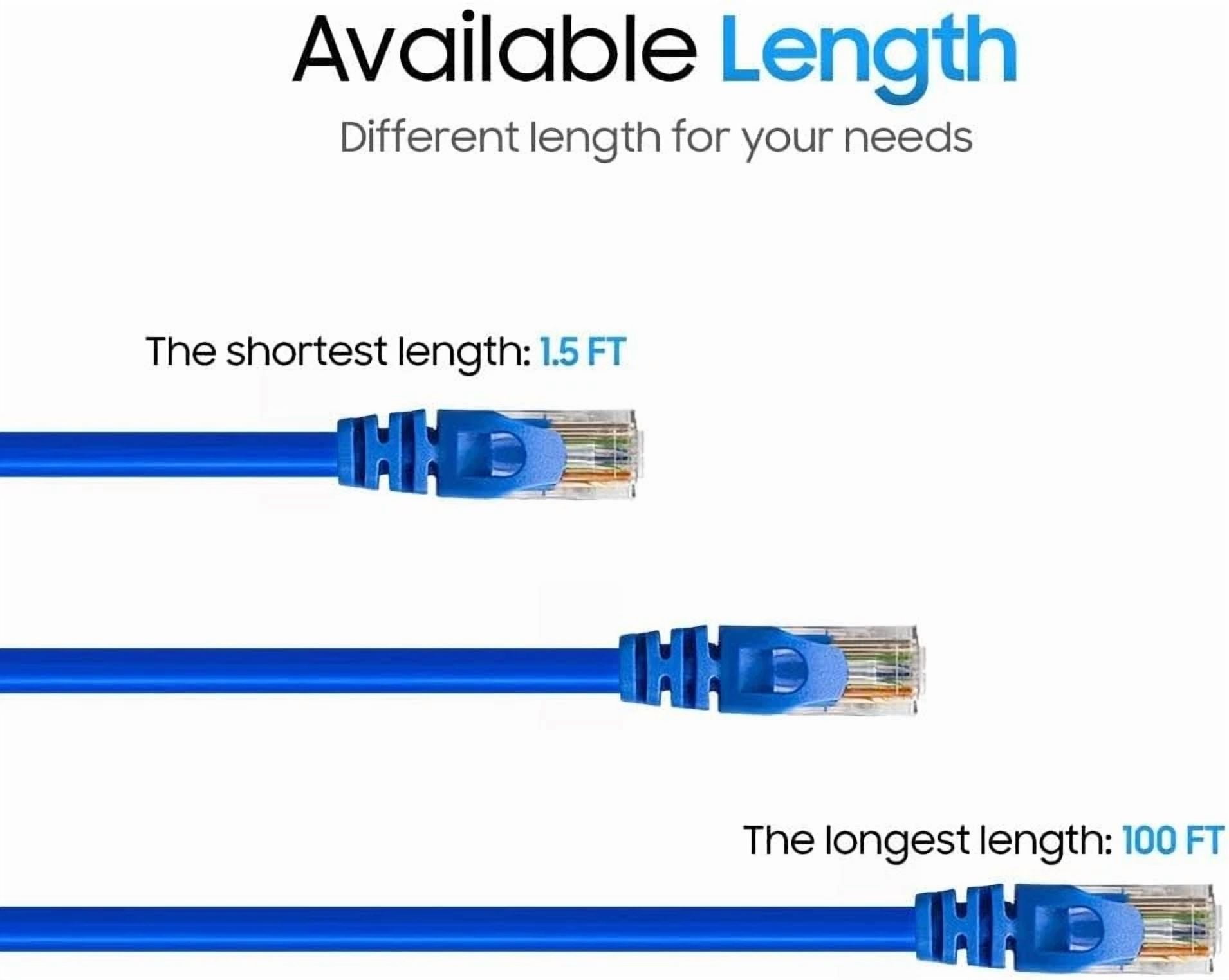 BUTTERFLY- Cmple - Cat 6 Ethernet Cable 15 Ft, Cat6 Patch Cables 15Ft, Blue 1 Pack
