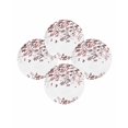 thumbnail image 7 of 13 Inch Round Placemats Set of 4, Leaves Non Slip Heat Insulation PP Table Mats, Pink Brown Summer Botanical Washable Place Mats for Kitchen Dining Party Table Decor, 7 of 7
