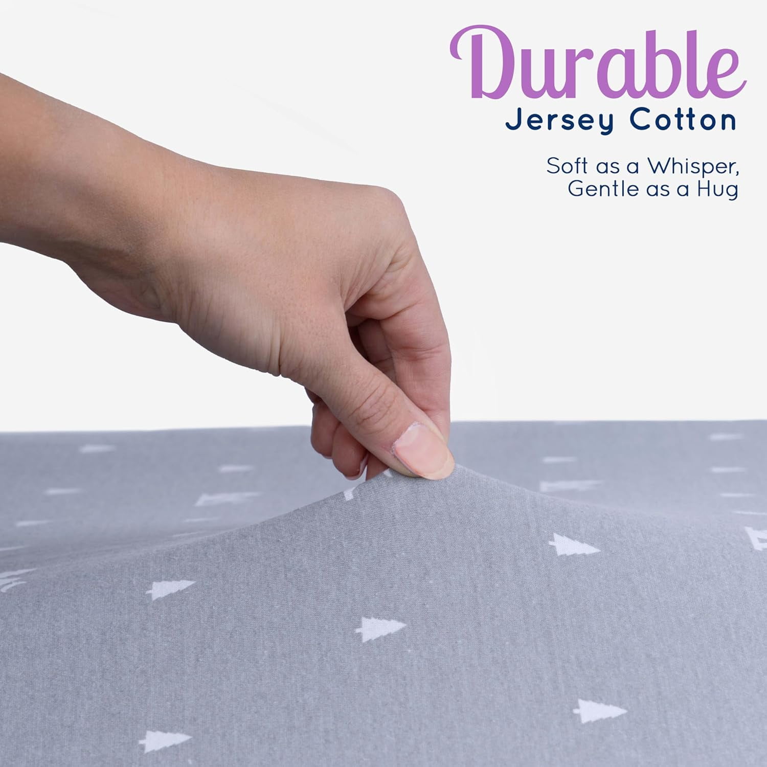 GROW WILD Crib Sheets 3 Pack | Soft Crib Sheets for Boys and Girls | Crib Sheets Neutral Grey | Jersey Cotton Soft & Stretchy Forest Crib Sheet - Nicely Fit Crib Mattress Sheet (Woodland Adventure)