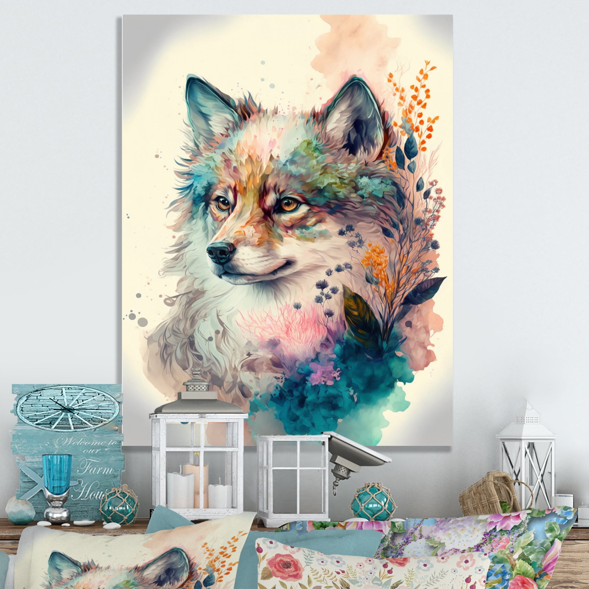 Designart Cute Siberian Floral Art II Canvas Wall Art