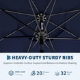 thumbnail image 3 of 10Ft 3-Tier Patio Umbrella, Outdoor Table Umbrella with Vents, Easy Crank and Push Button Tilt, Market Umbrella with 8 Sturdy Ribs for Pool, Deck, Yard, Garden -Navy Blue, 3 of 8