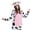 Cow, variant on Halloween Black and White Clown Costume, Unisex Adult Hooded Clown Onesie Pajamas for Men & Women, Soft Loungewear with Side Pockets, S‑XXL