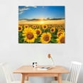 thumbnail image 3 of Nawypu  Sunflower Canvas Wall Art Sunrise in Field Landscape Picture Painting Print Modern Living Room Decor,Framed Ready to Hang, 3 of 5