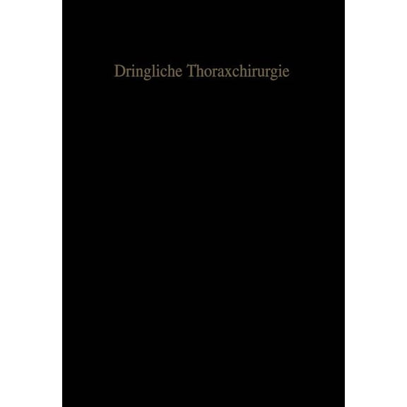 Dringliche Thoraxchirurgie, (Paperback)