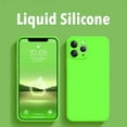 thumbnail image 2 of wangyu Neon Liquid Silicone Colorful Soft Case for iPhone 15 14 13 12 11 Pro Max Plus XS XR X Fluorescent Microfiber Cover, 2 of 7