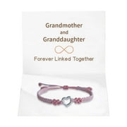 ASFGIMUJ To My Granddaughter Forever Linked Bracelets And Cards Natural Stone Bracelets Jewelry Gifts
