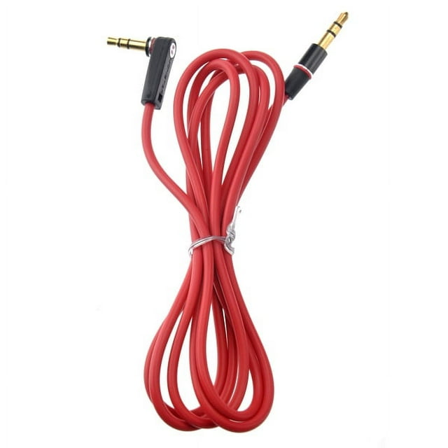 Cable de extensión de audio auxiliar de 1,2 m y 3,5 mm macho a macho para iPhone, iPod y teléfono móvil (rojo)