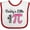 White and Red, variant on Inktastic Pi Day Baby Girl Cute Math Girls Baby Bib