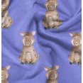 thumbnail image 1 of Soimoi Purple Rayon Fabric Pig Animal Print Fabric by Yard 42 Inch Wide, 1 of 5
