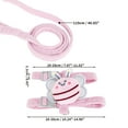 thumbnail image 2 of Unique Bargains Cute Bee Themed Adjustable Cats and Dogs Harness and Leash Set S Pink, 2 of 6