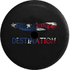 2018 2019 Wrangler JL Backup Camera The Journey is the Destination Waving American Flag Eagle Soaring Spare Tire Cover for Jeep RV 33 Inch