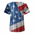 thumbnail image 5 of Lilgiuy Women's Comfortable Tops Fashion Casual Loose Blouse Independence Day Flag Printing Round Neck T-Shirt, 5 of 5