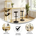 thumbnail image 5 of Emma + Oliver Modern Bar and Wine Table with 2 Slanted Bottle Shelves and Hanging Stemware Holders, Gold Steel Tube Frame with Faux Marble Melamine Table Top, 5 of 14