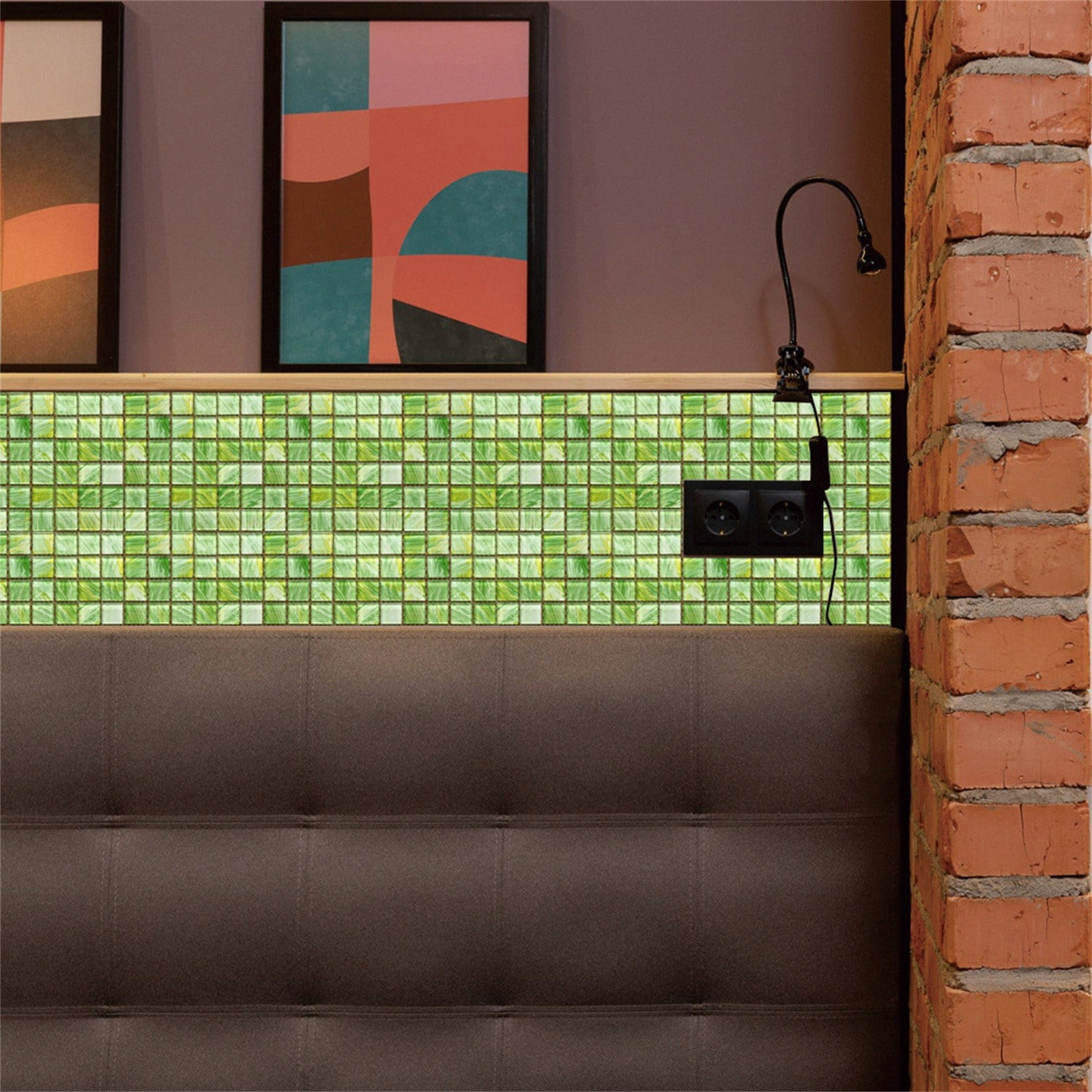 Peel and Stick Backsplash 10-Sheet Mosaic Backsplash for Kitchen Wall Waterproof Peel and Stick Backsplash Tile Peel and Stick for Bathroom Kitchen Cabinet Shower 4"x4"