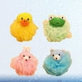thumbnail image 5 of Bath Sponge 4Pcs Cartoon Bath Bath Sponges Baby Bath Shower Sponge Bath Sponges for Baby Mesh, Duck Frog Loofah Sponge, 5 of 5