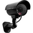 thumbnail image 2 of Cámara simulada, cámara tipo bala de vigilancia simulada, pieles impermeables para exteriores/interiores con luz LED intermitente, negro, negro, 2 of 5