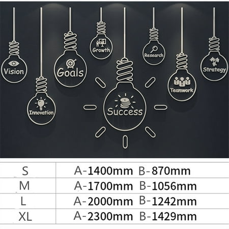 

Livesture Light Bulb Inspirational Slogan Wall Sticker White S