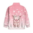 thumbnail image 5 of Uorisanigo Girls Half Zip Collar Sweatshirts Fall Fashion Cute Pink Pig Long Sleeve Pullover Crop Tops Oversized Athletic Sweaters Workout Shirts Fit Vacation Shopping Exercise Wear, 5 of 7
