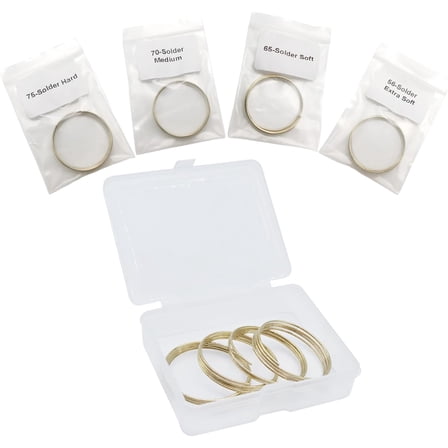 4-Pack  Silver Solder Wire Jewelry Welding Wire, Divided into 4 Types of Easy, Soft, Medium and Hard, Used for Jewelry Making, Repair, Electronic Welding Tools Solder Wire (diameter 0.8 mm)