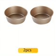 thumbnail image 5 of 1pc/2pcs/4pcs Hamburger Mold Golden Non-stick Round Small Cake Baking Mold, Baking Tool Household Oven Baking Bread Mold, 5 of 5