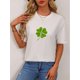 thumbnail image 1 of HEMITONG Women'S Casual Graphic T-Shirt Clover Short Sleeve Crew Neck Tee For Adult, Men, Women, Teen, Teenager, Adolescent, Youth, 1 of 7