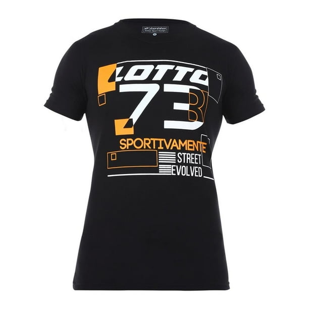 Playera Para Hombre Lotto Ali Manga Corta Negro Talla EG