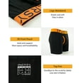 thumbnail image 5 of INNERSY Men's Boxer Briefs Cotton Underwear for Men with Pouch Mens Underwear 4-Pack(X-Large,Colorful Black), 5 of 7